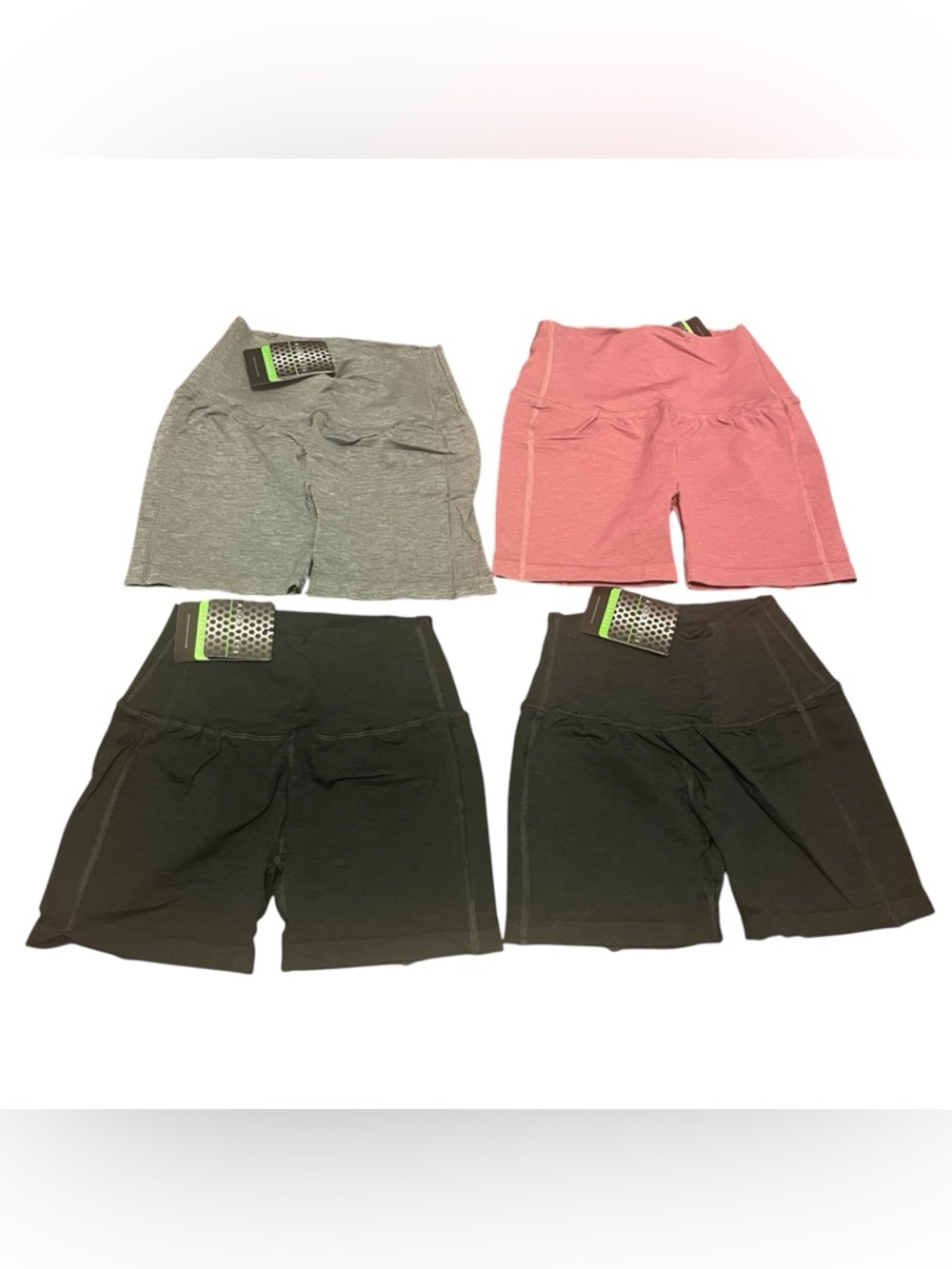 Lot Of 4 Alphalete Womens Revival Gym Shorts- Black, Gray & Mauve- Small- New